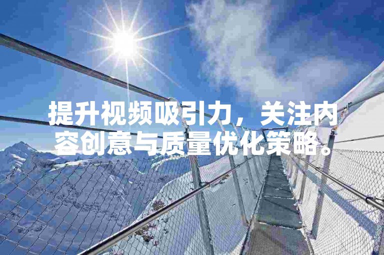 提升视频吸引力，关注内容创意与质量优化策略。