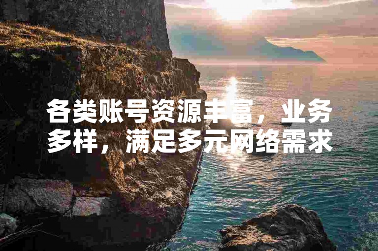 各类账号资源丰富，业务多样，满足多元网络需求。