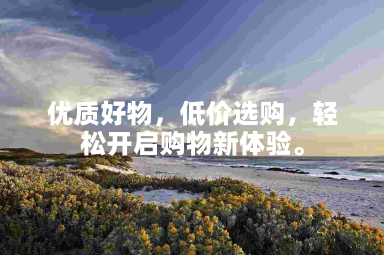 优质好物，低价选购，轻松开启购物新体验。