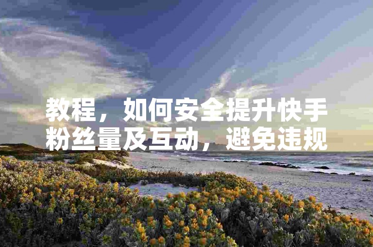 教程，如何安全提升快手粉丝量及互动，避免违规操作。