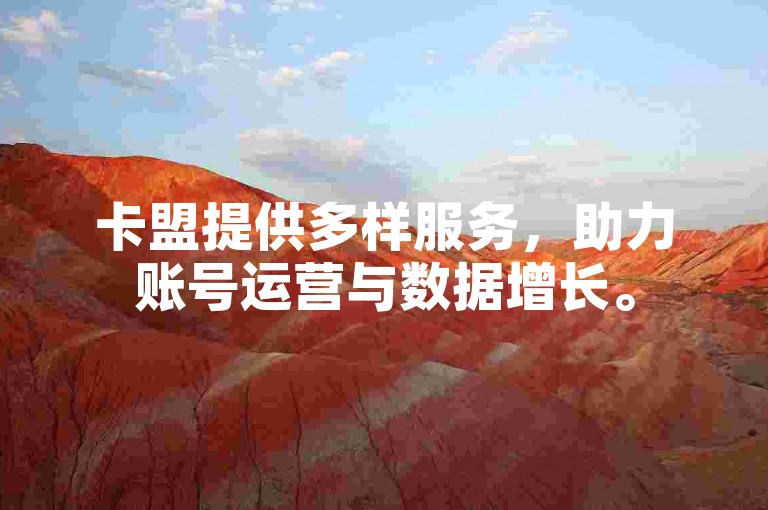 卡盟提供多样服务，助力账号运营与数据增长。
