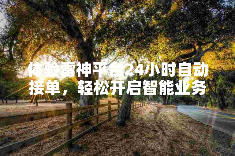 体验雷神平台24小时自动接单，轻松开启智能业务之旅！