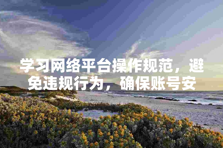 学习网络平台操作规范，避免违规行为，确保账号安全。