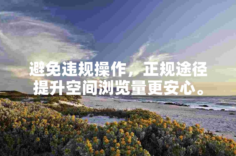 避免违规操作，正规途径提升空间浏览量更安心。