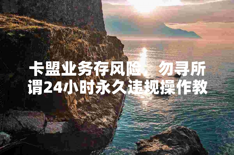 卡盟业务存风险，勿寻所谓24小时永久违规操作教程。