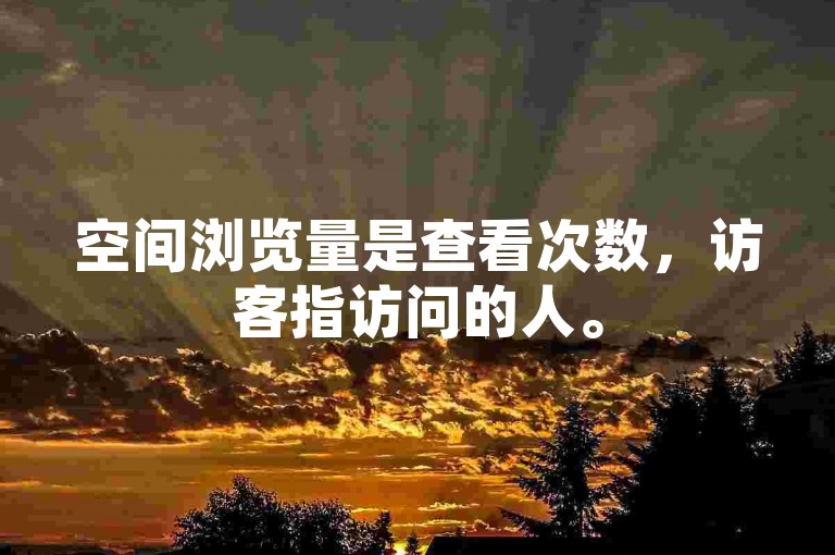 空间浏览量是查看次数，访客指访问的人。