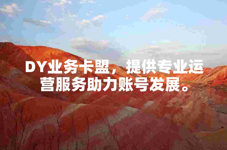 DY业务卡盟，提供专业运营服务助力账号发展。