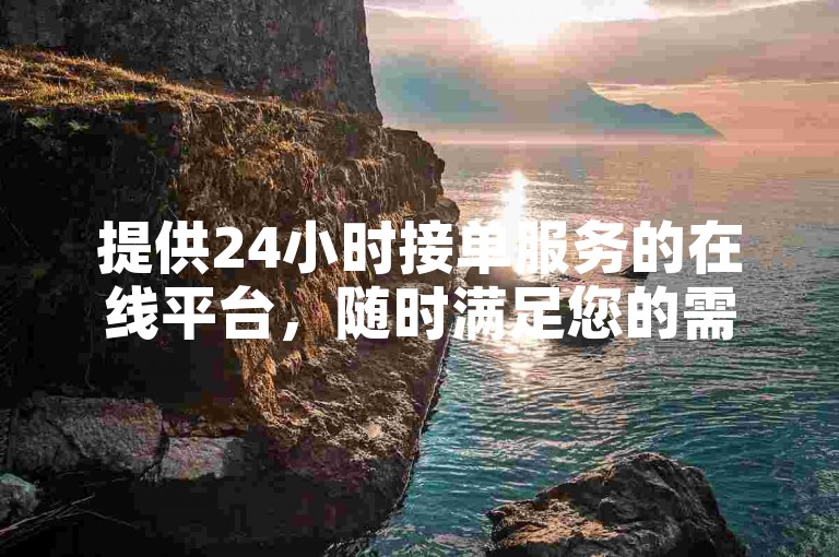 提供24小时接单服务的在线平台，随时满足您的需求。