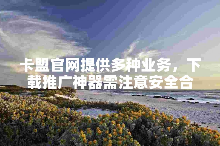 卡盟官网提供多种业务，下载推广神器需注意安全合规。