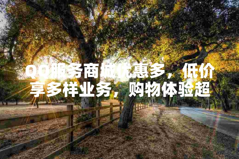 QQ服务商城优惠多，低价享多样业务，购物体验超便捷。