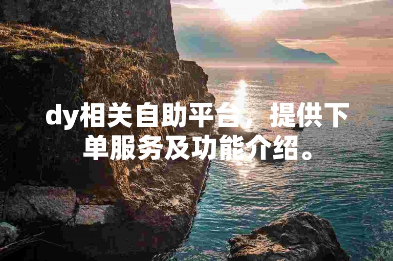dy相关自助平台，提供下单服务及功能介绍。