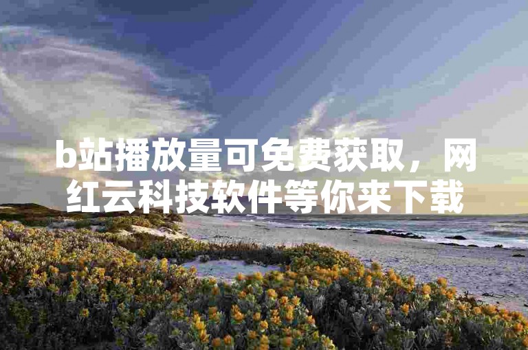 b站播放量可免费获取，网红云科技软件等你来下载。