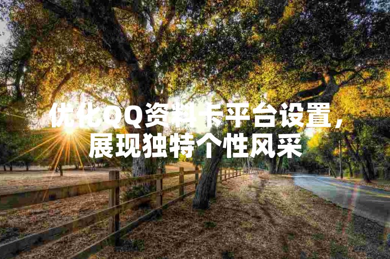 优化QQ资料卡平台设置，展现独特个性风采