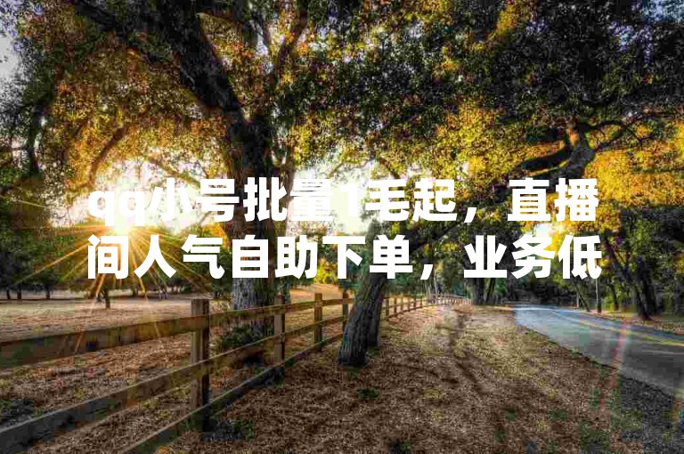 qq小号批量1毛起，直播间人气自助下单，业务低价可体验。