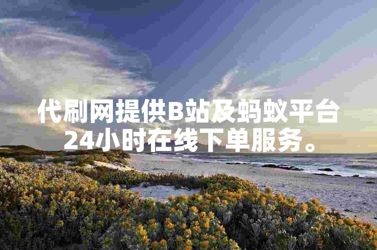 代刷网提供B站及蚂蚁平台24小时在线下单服务。