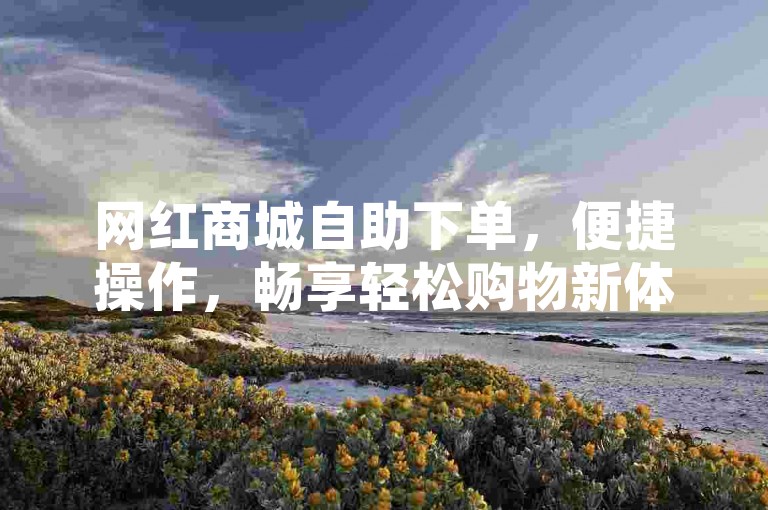 网红商城自助下单，便捷操作，畅享轻松购物新体验。
