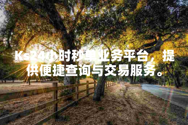 Ks24小时秒单业务平台，提供便捷查询与交易服务。