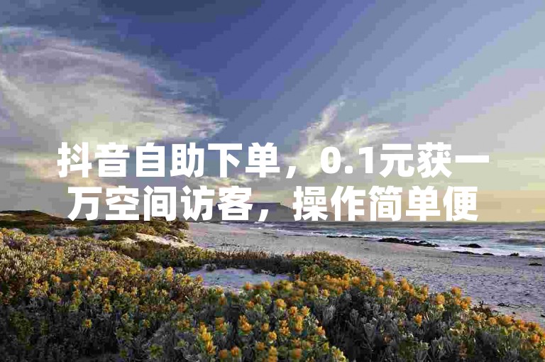抖音自助下单，0.1元获一万空间访客，操作简单便捷。