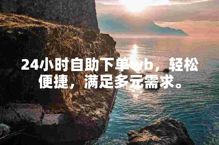 24小时自助下单wb，轻松便捷，满足多元需求。