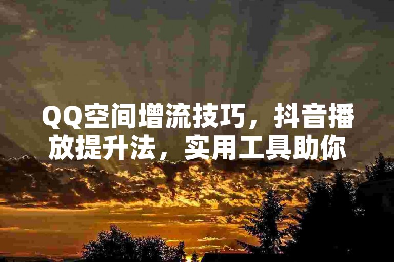QQ空间增流技巧，抖音播放提升法，实用工具助你一臂之力。