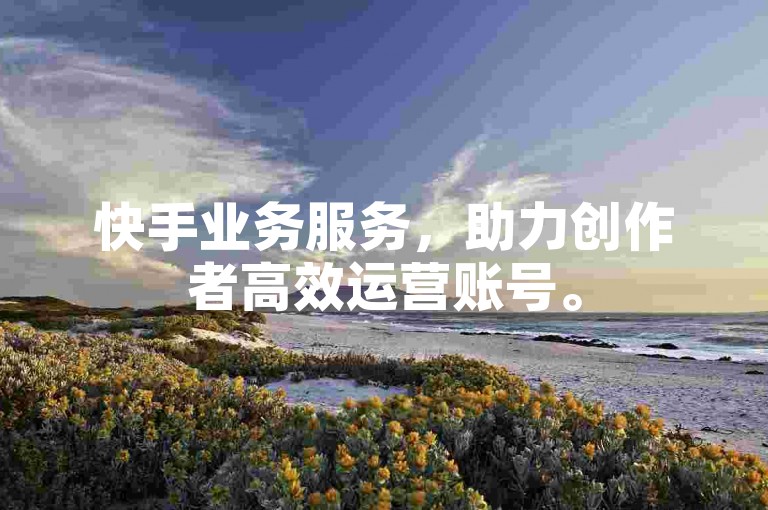 快手业务服务，助力创作者高效运营账号。
