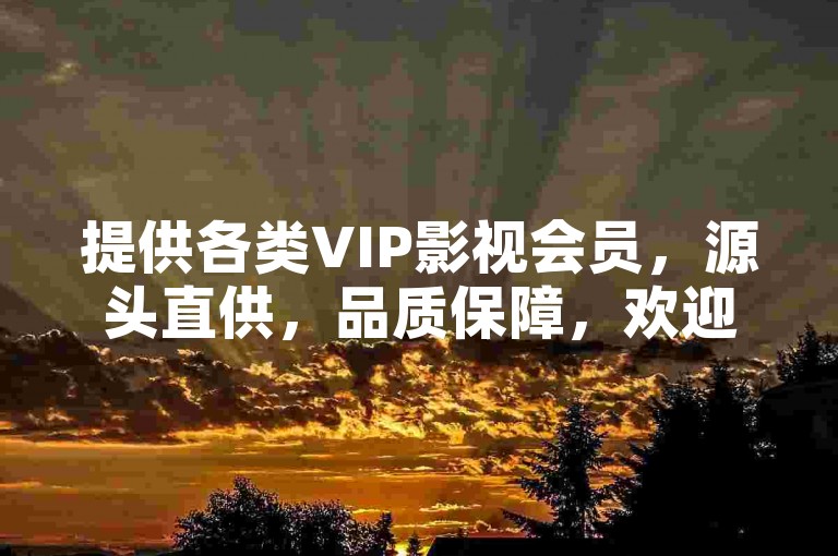 提供各类VIP影视会员，源头直供，品质保障，欢迎选购。