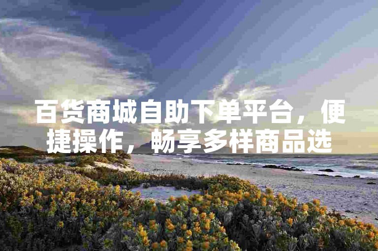 百货商城自助下单平台，便捷操作，畅享多样商品选购体验。