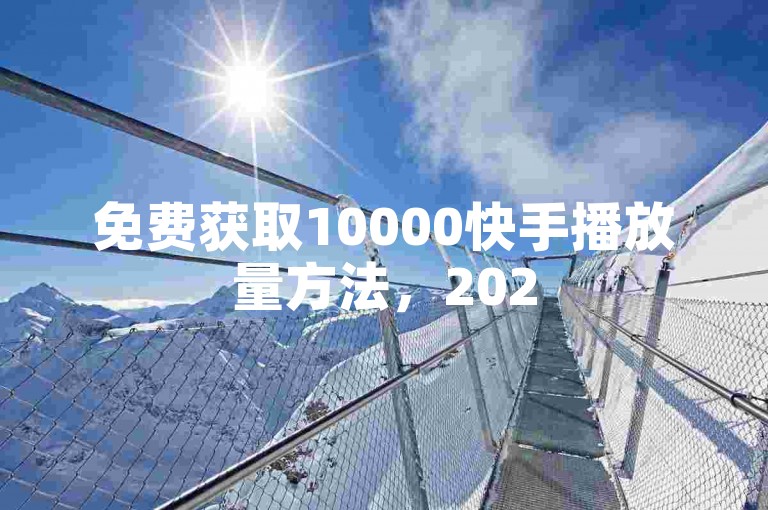 免费获取10000快手播放量方法，2025年不容错过的实用技巧！