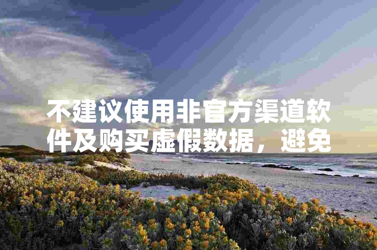 不建议使用非官方渠道软件及购买虚假数据，避免违规风险。