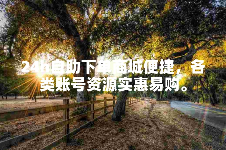 24h自助下单商城便捷，各类账号资源实惠易购。