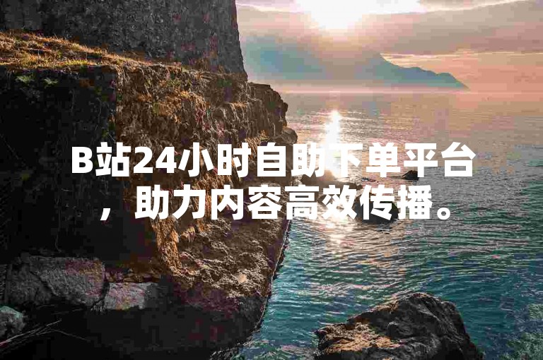 B站24小时自助下单平台，助力内容高效传播。