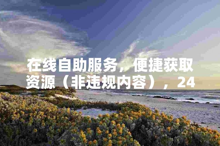 在线自助服务，便捷获取资源（非违规内容），24小时随时可用。
