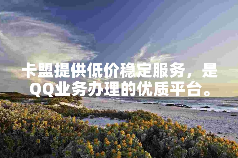 卡盟提供低价稳定服务，是QQ业务办理的优质平台。
