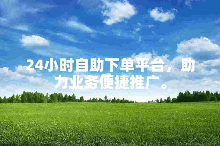 24小时自助下单平台，助力业务便捷推广。