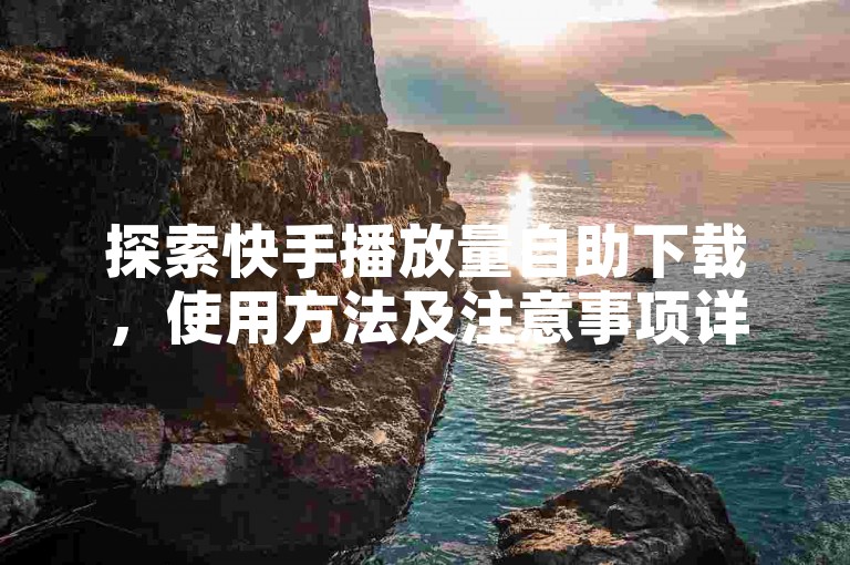 探索快手播放量自助下载，使用方法及注意事项详解。