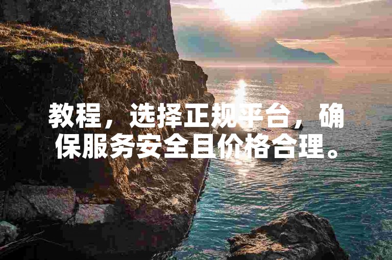 教程，选择正规平台，确保服务安全且价格合理。
