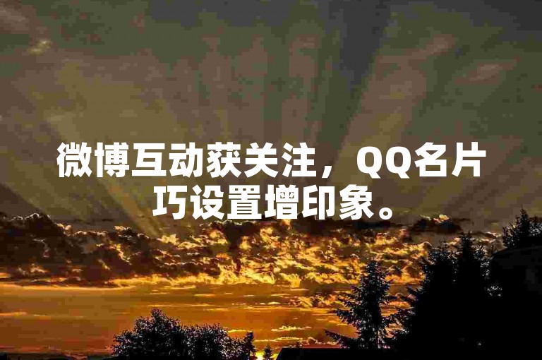 微博互动获关注，QQ名片巧设置增印象。
