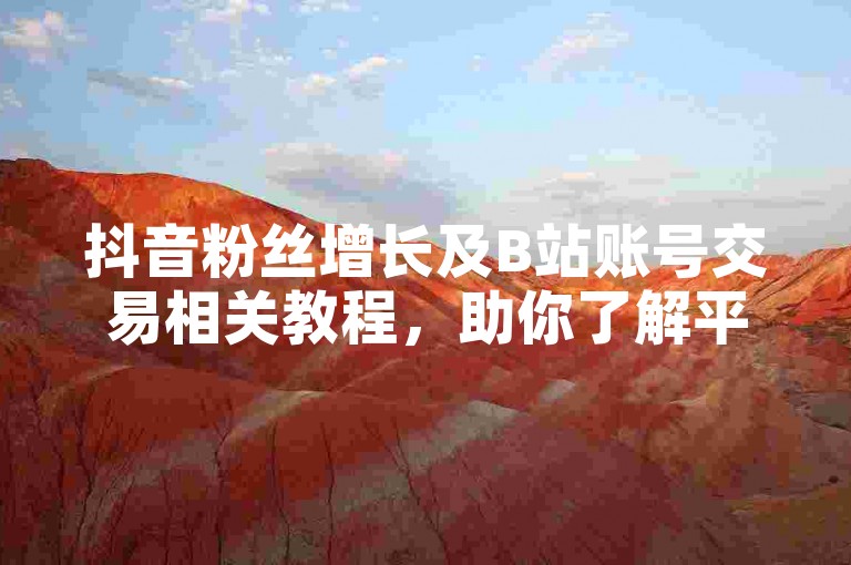 抖音粉丝增长及B站账号交易相关教程，助你了解平台运营要点。