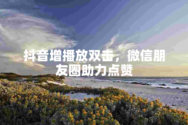 抖音增播放双击，微信朋友圈助力点赞