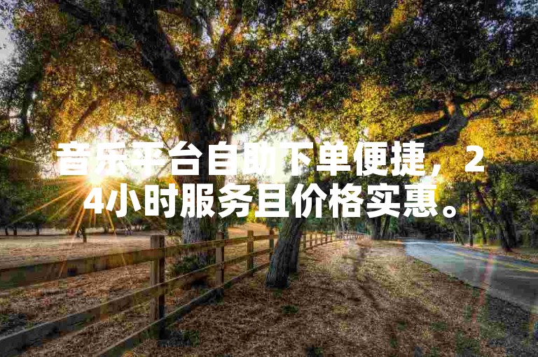 音乐平台自助下单便捷，24小时服务且价格实惠。