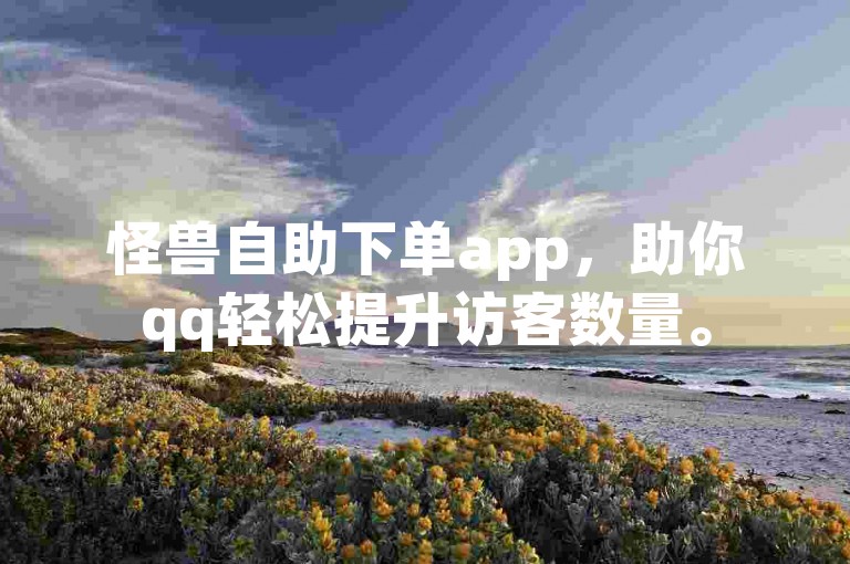 怪兽自助下单app，助你qq轻松提升访客数量。