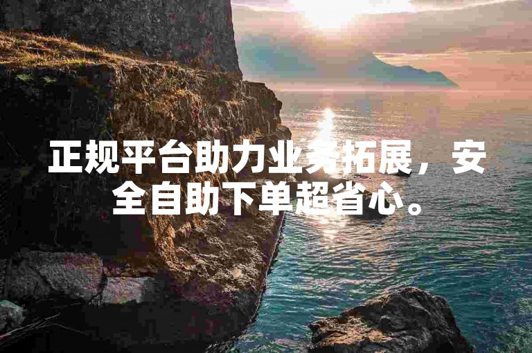 正规平台助力业务拓展，安全自助下单超省心。