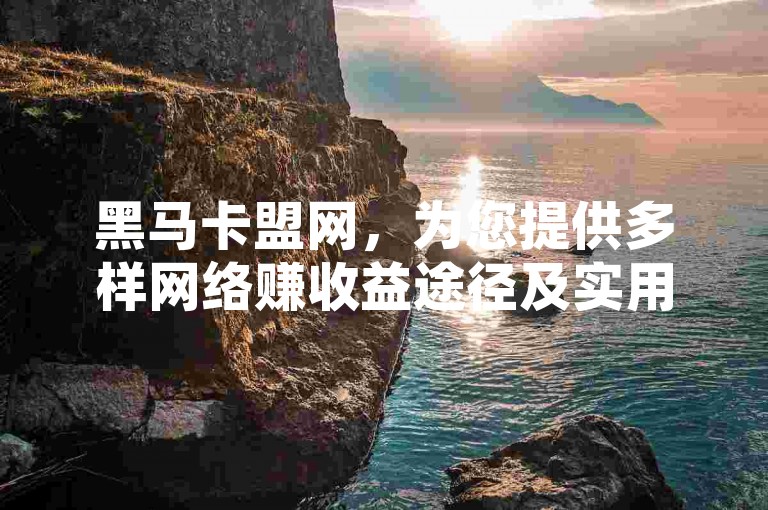 黑马卡盟网，为您提供多样网络赚收益途径及实用方法？