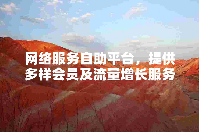 网络服务自助平台，提供多样会员及流量增长服务。