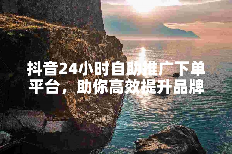 抖音24小时自助推广下单平台，助你高效提升品牌曝光！