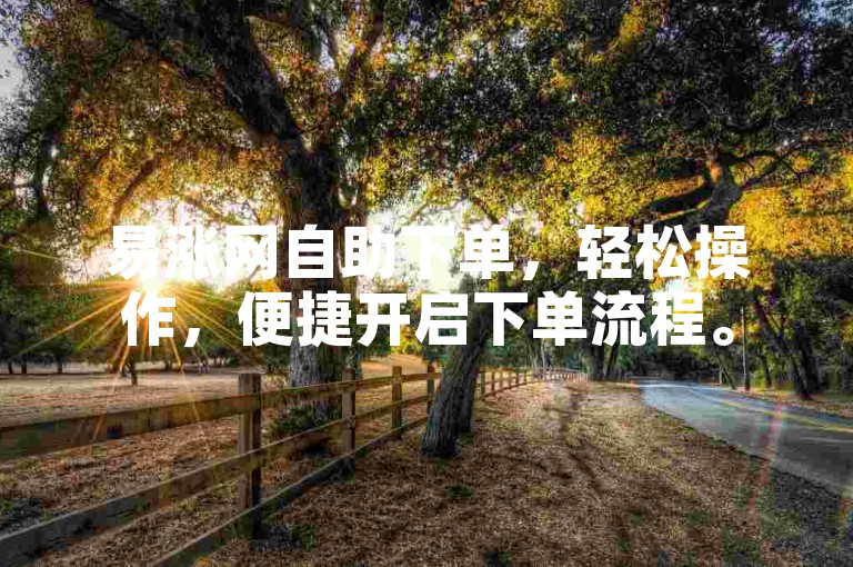 易涨网自助下单，轻松操作，便捷开启下单流程。