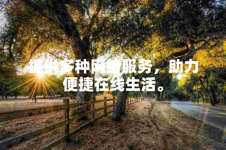 提供多种网络服务，助力便捷在线生活。