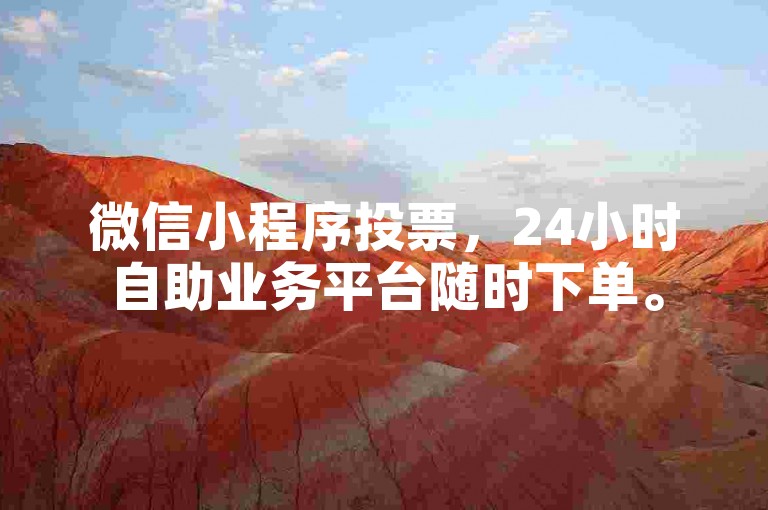 微信小程序投票，24小时自助业务平台随时下单。