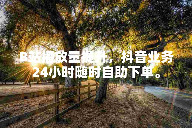 B站播放量提升，抖音业务24小时随时自助下单。