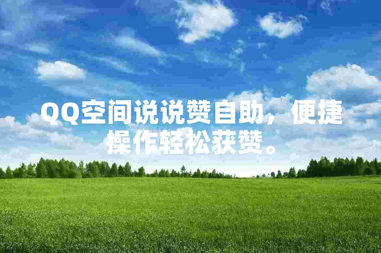 QQ空间说说赞自助，便捷操作轻松获赞。